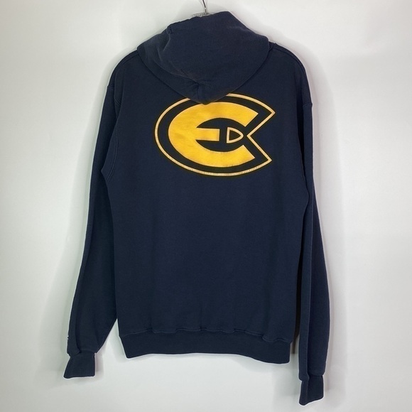 Champion Eco UWEC Navy Blue Hooded Sweatshirt Size Medium - Picture 2 of 5